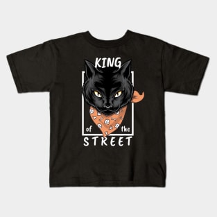 Bad Black Cat. King Of The Street Kids T-Shirt